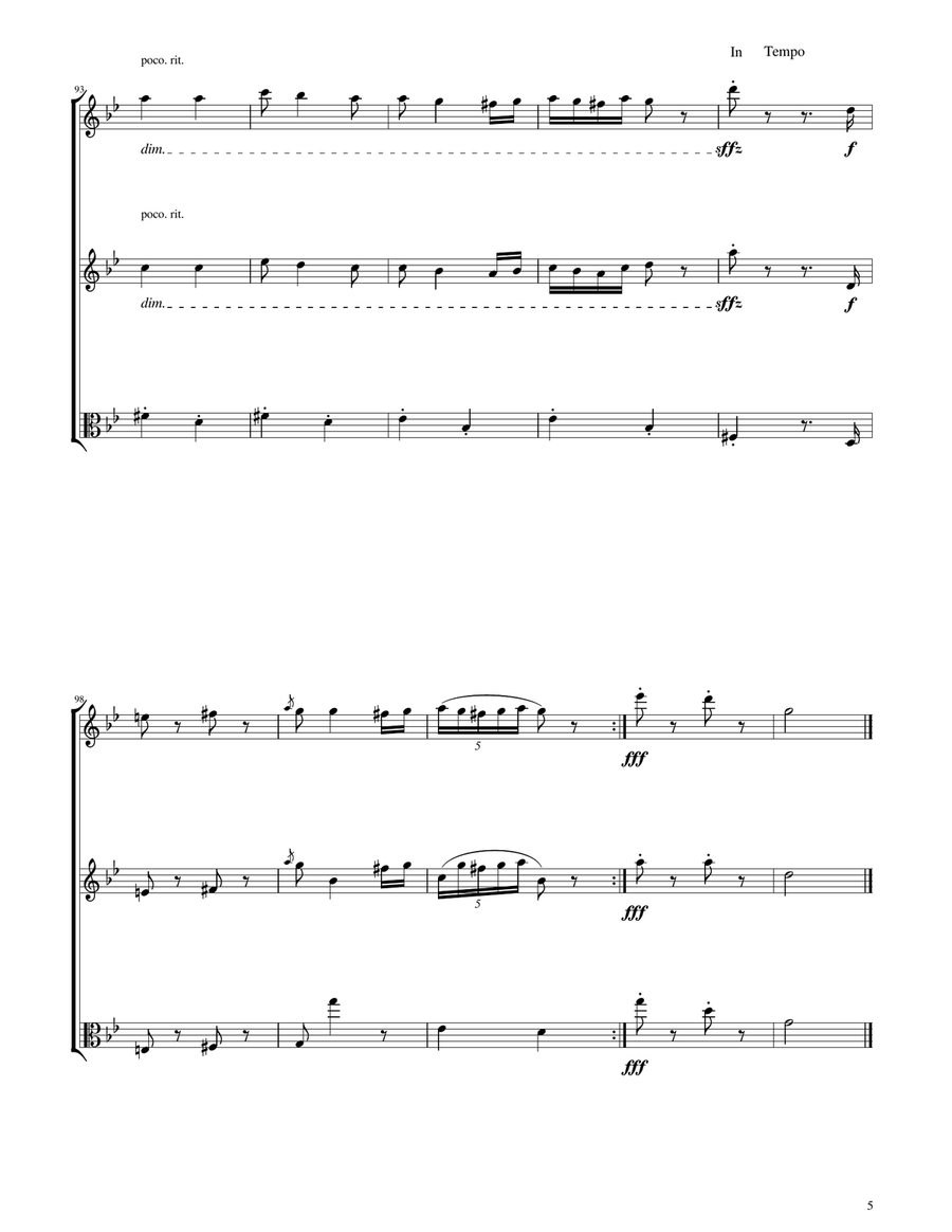 Hungarian Dance No. 5 - String Trio String Trio scores gallery preview page 5