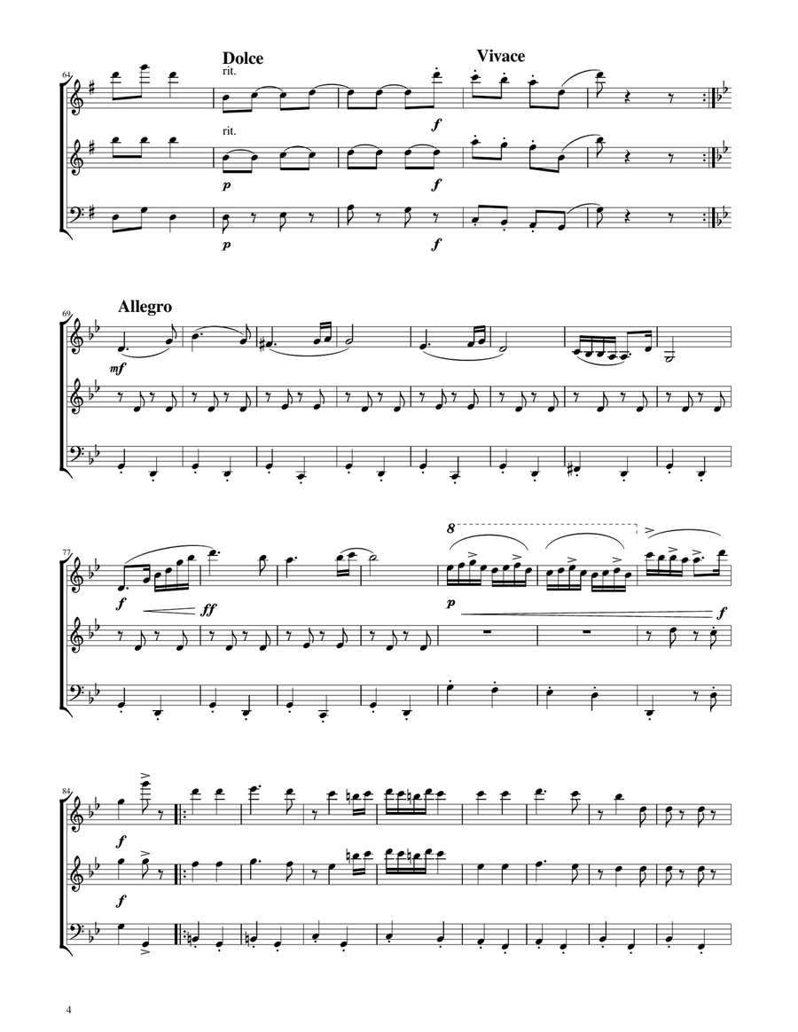 Hungarian Dance No. 5 - String Trio String Trio scores gallery preview page 4
