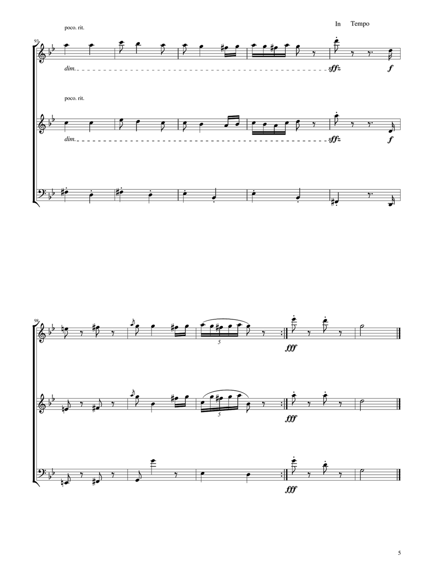 Hungarian Dance No. 5 - String Trio String Trio scores gallery preview page 5