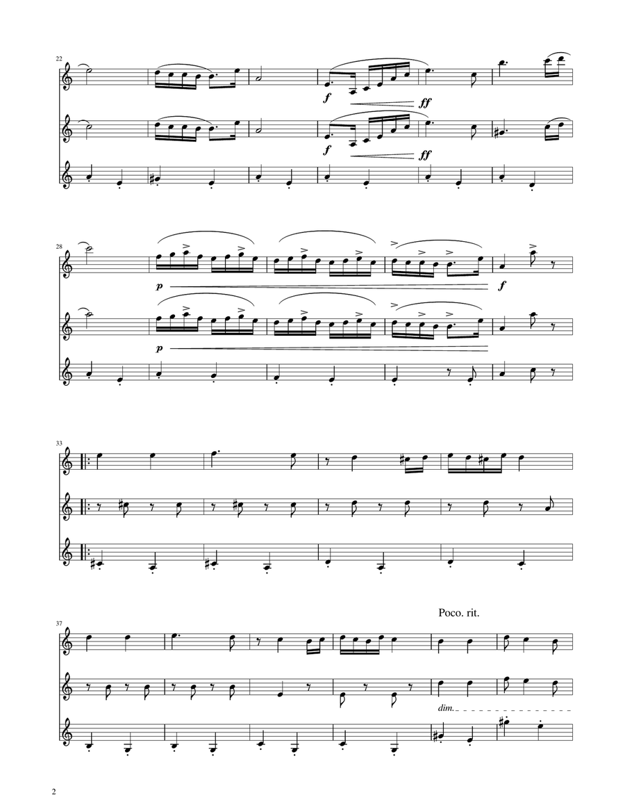 Hungarian Dance No. 5 - Trumpet Trio Trumpet Trio scores gallery preview page 2