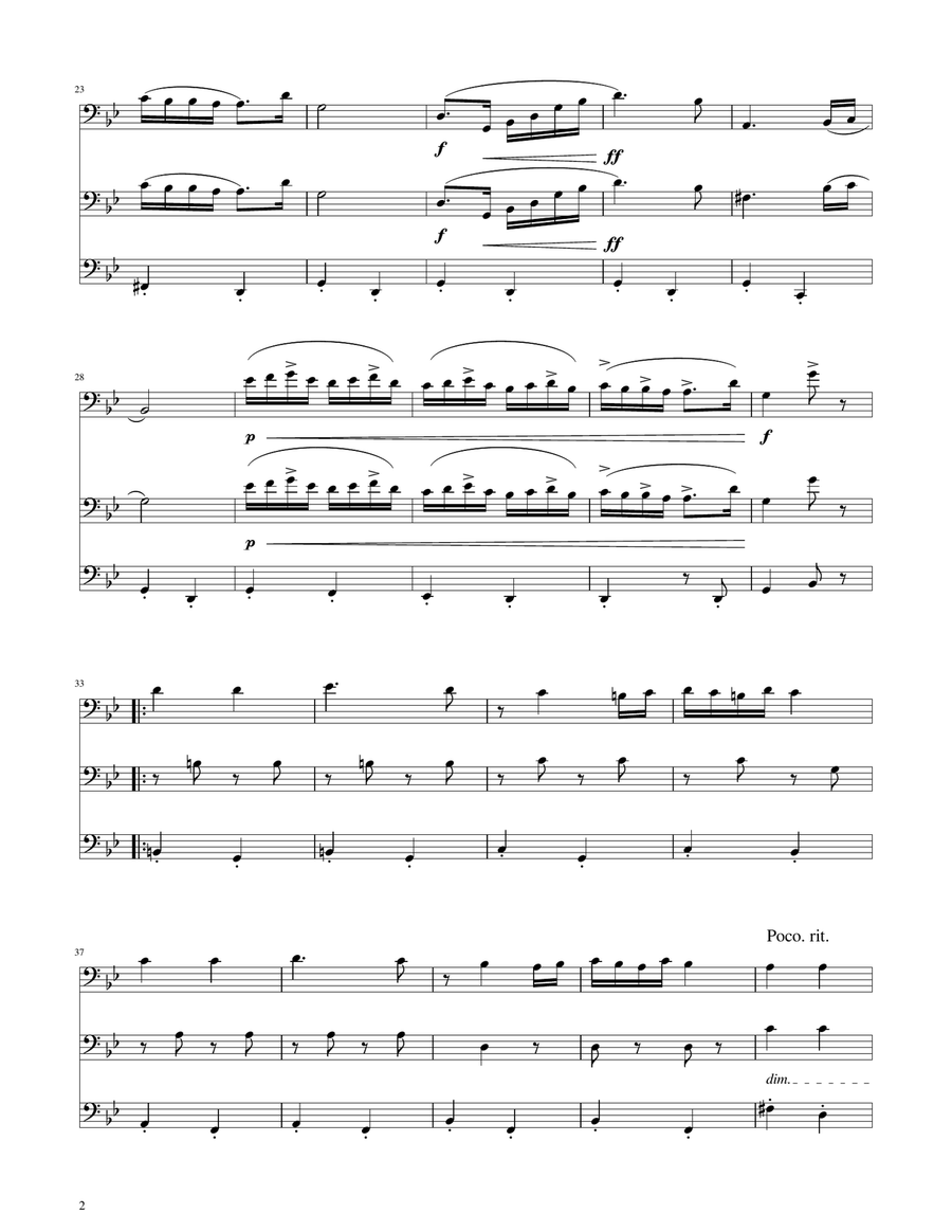 Hungarian Dance No. 5 - Trombone Trio Trombone Trio scores gallery preview page 2