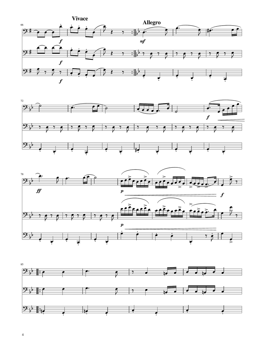 Hungarian Dance No. 5 - Trombone Trio Trombone Trio scores gallery preview page 4