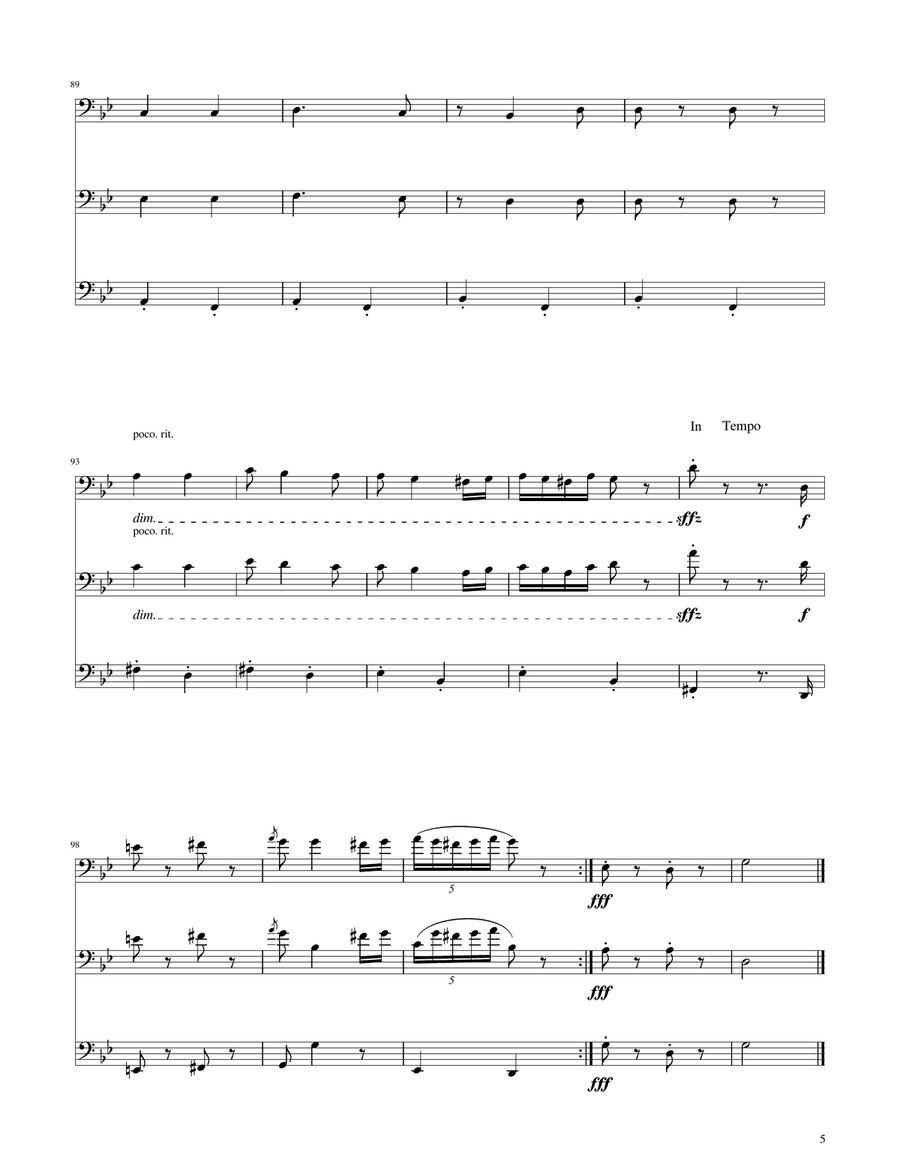 Hungarian Dance No. 5 - Trombone Trio Trombone Trio scores gallery preview page 5