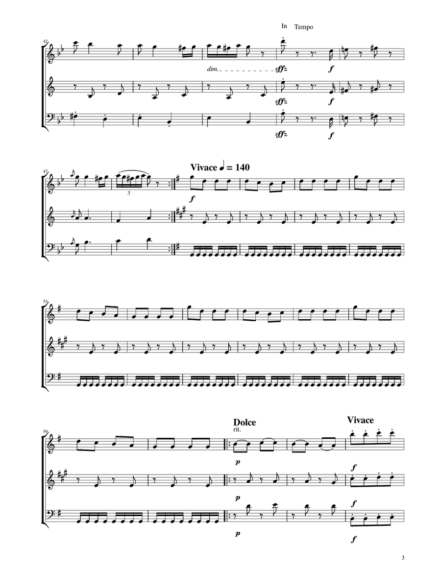 Hungarian Dance No. 5 - Woodwind Trio Woodwind Trio scores gallery preview page 3