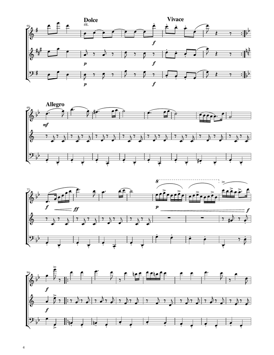 Hungarian Dance No. 5 - Woodwind Trio Woodwind Trio scores gallery preview page 4