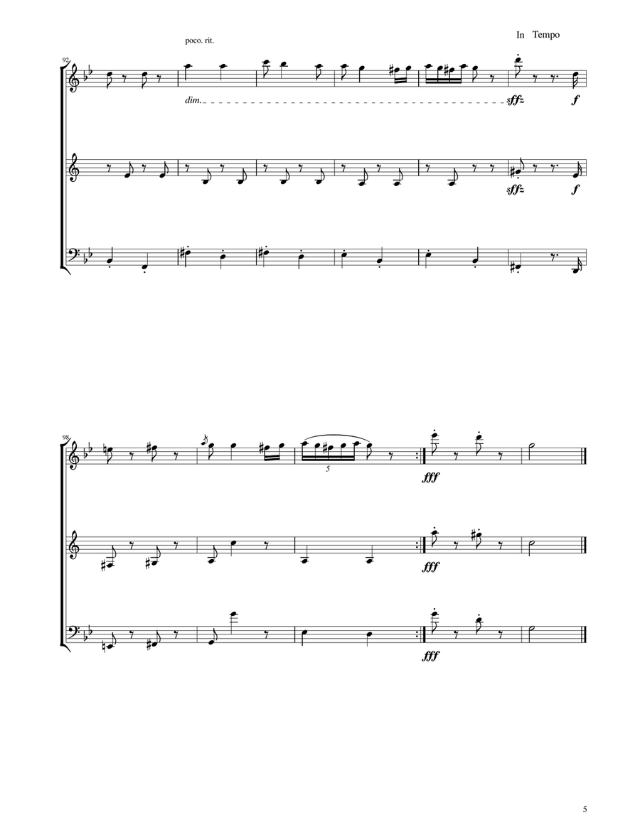 Hungarian Dance No. 5 - Woodwind Trio Woodwind Trio scores gallery preview page 5
