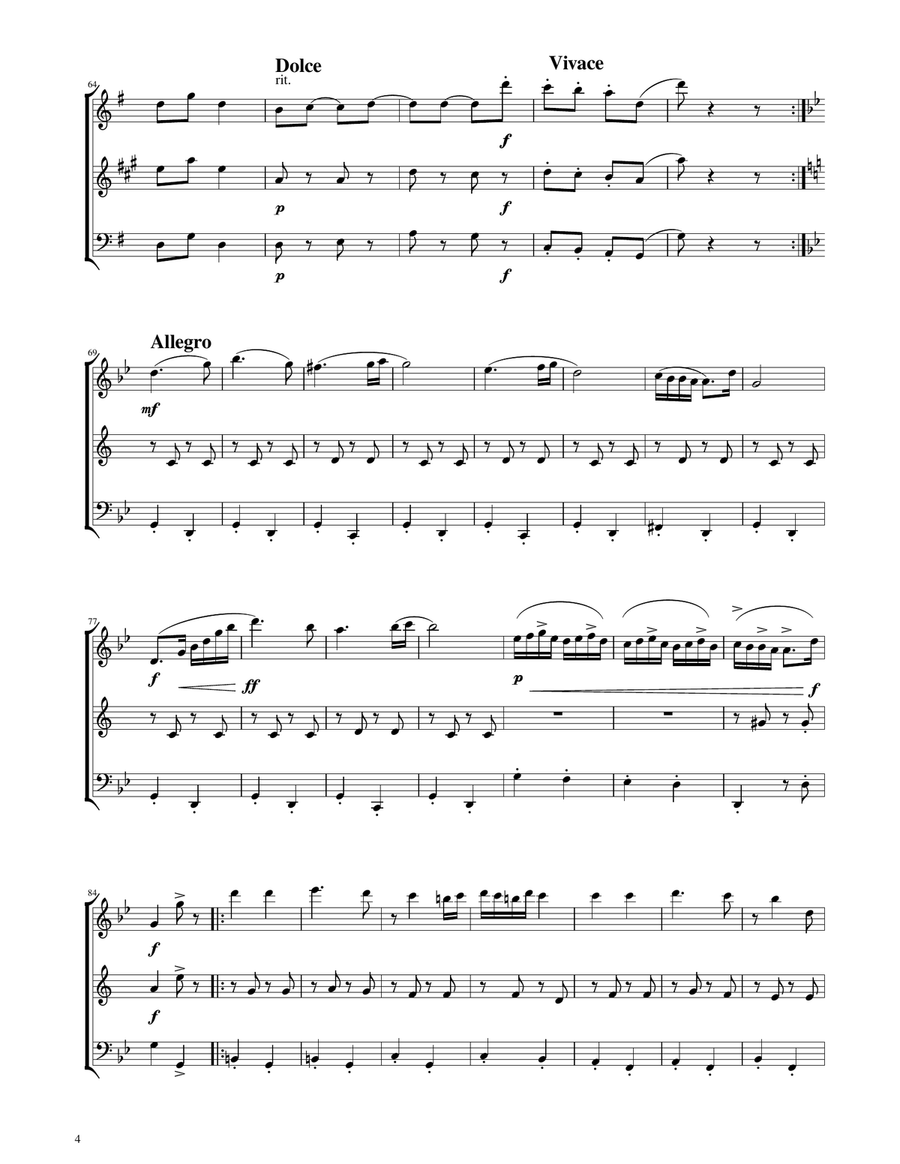 Hungarian Dance No. 5 - Woodwind Trio Woodwind Trio scores gallery preview page 4