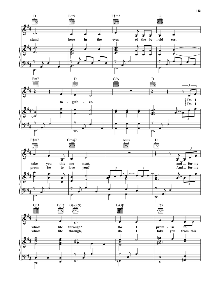 Forever I Do (The Wedding Song) Piano, Vocal, Guitar scores gallery preview page 2