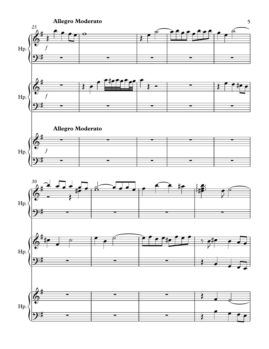 Messiah Overture for 3 harps Small Ensemble scores gallery preview page 6
