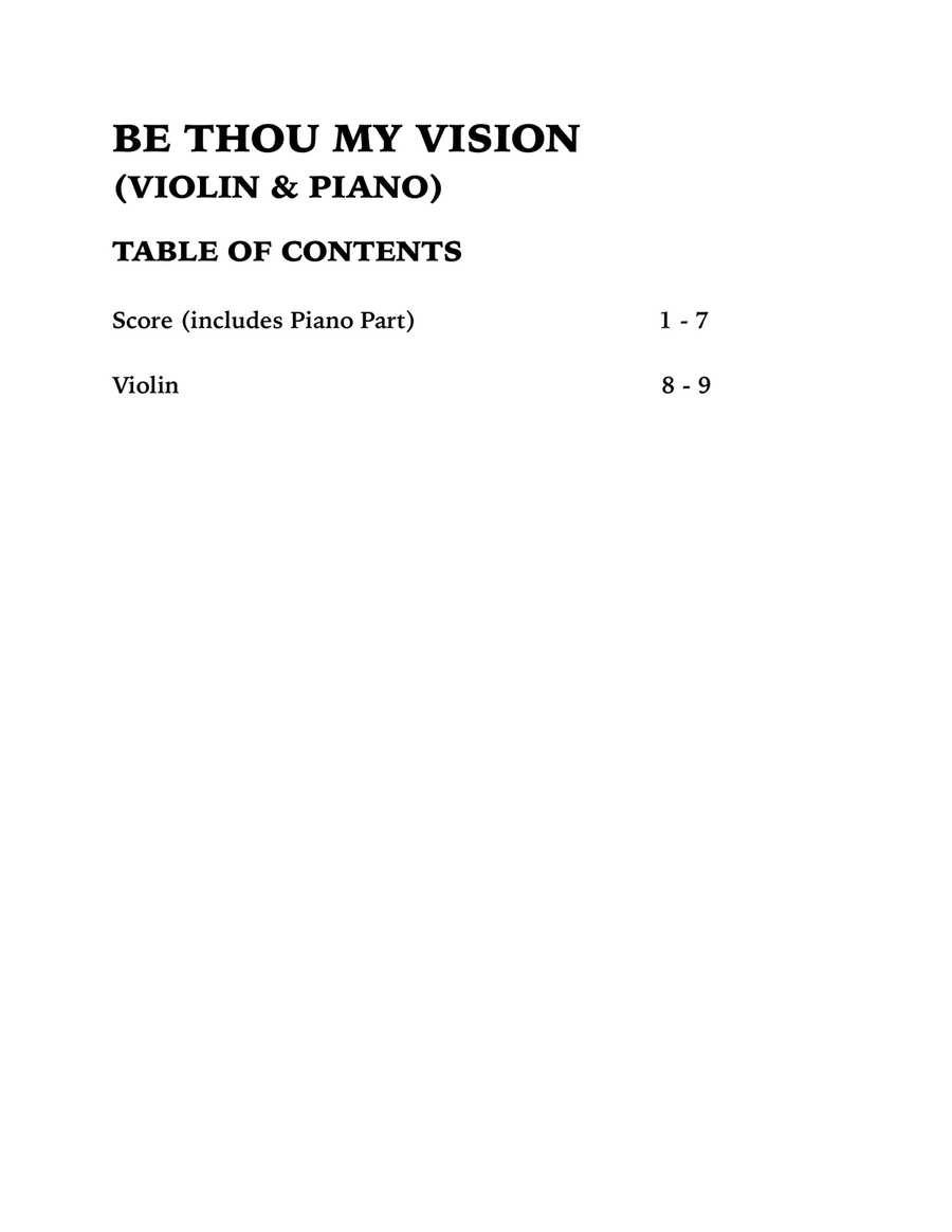 Be Thou My Vision (Violin and Piano) Violin Solo scores gallery preview page 4
