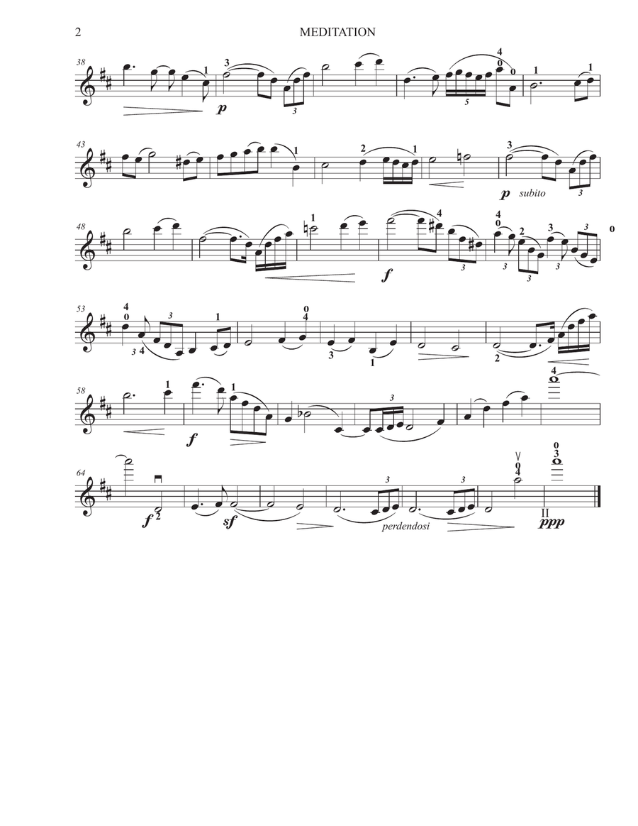 Meditation from Thais Violin Solo scores gallery preview page 2