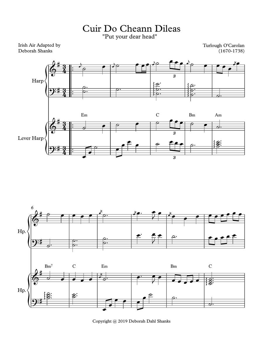 Cuir Do Cheann Dileas Cuir Do Cheann Dileas Celtic Harp scores gallery preview page 2