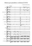 F. Schubert Scherzo D. 570 D major for piano orchestra - Score Only