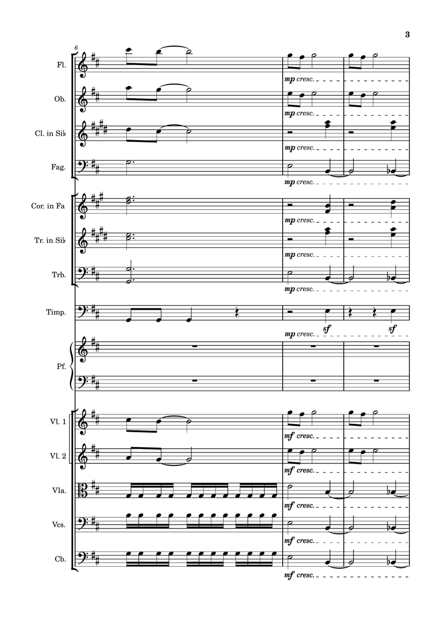 F. Schubert Scherzo D. 570 D major for piano orchestra - Score Only Full Orchestra scores gallery preview page 3