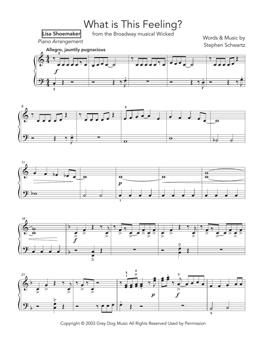 What Is This Feeling? What Is This Feeling? Piano Solo scores gallery preview page 1