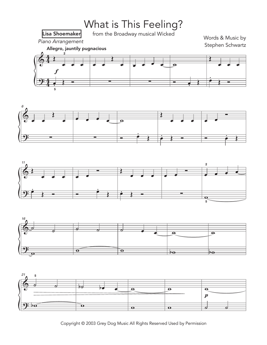 What Is This Feeling? What Is This Feeling? Easy Piano scores gallery preview page 1