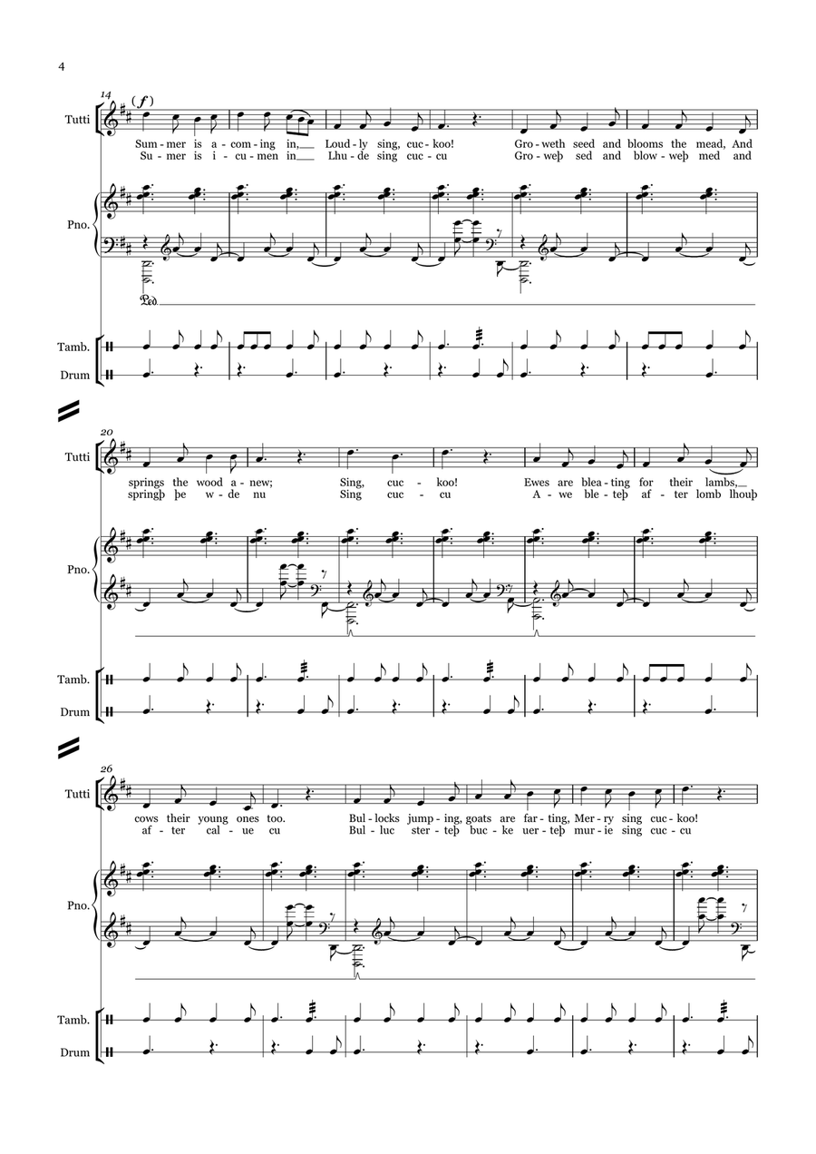 Sumer is icumen in 3-Part scores gallery preview page 2