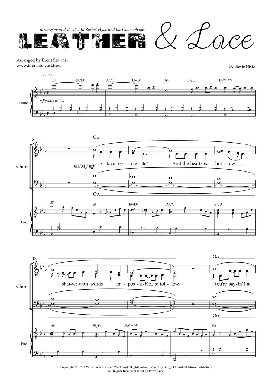 Leather And Lace 4-Part scores gallery preview page 1