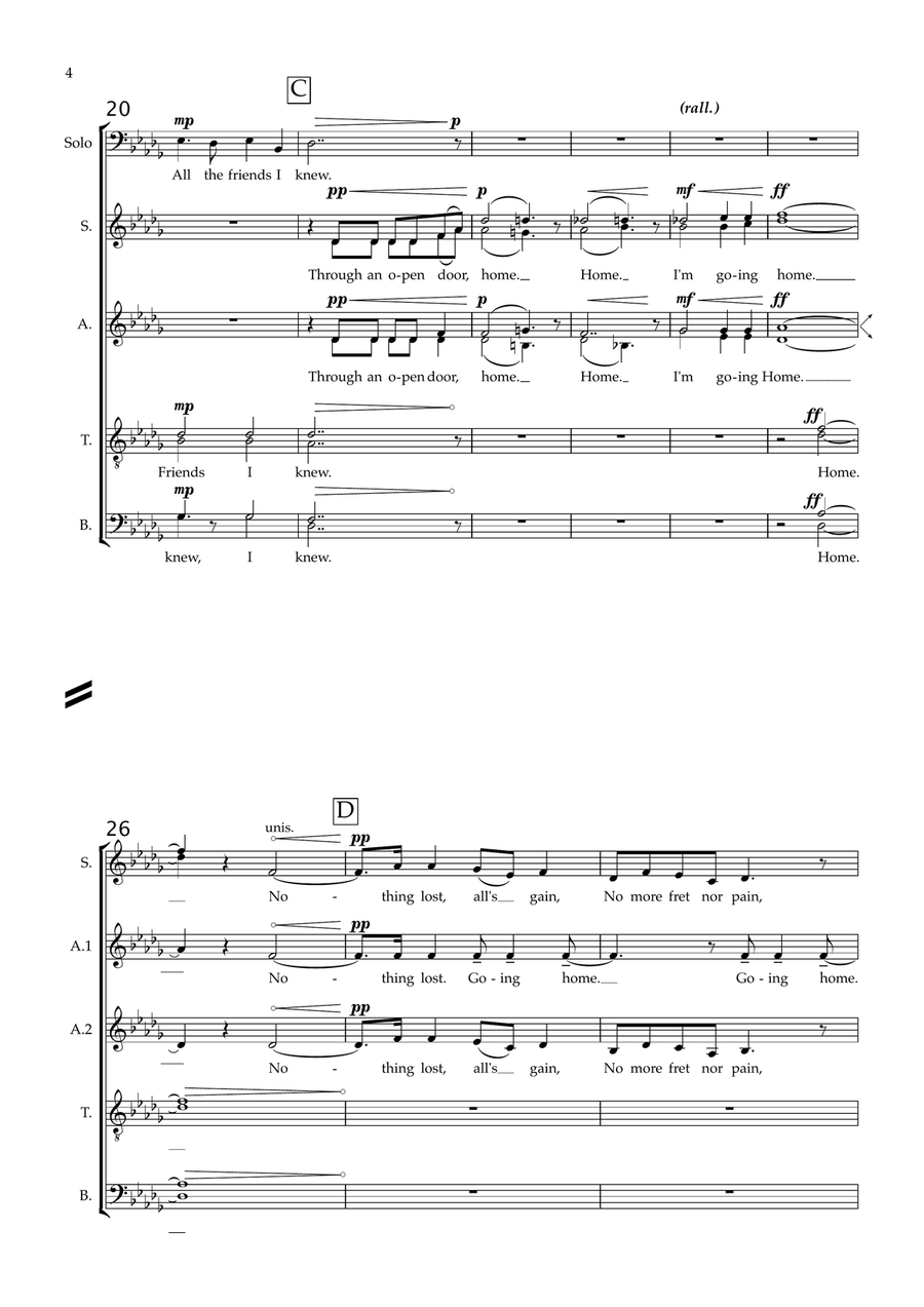 Going Home (Goin' Home) Divisi scores gallery preview page 4