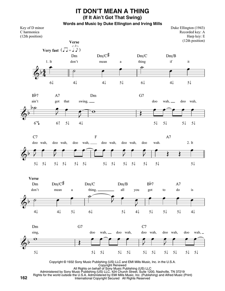 It Don't Mean A Thing (If It Ain't Got That Swing) Harmonica scores gallery preview page 1