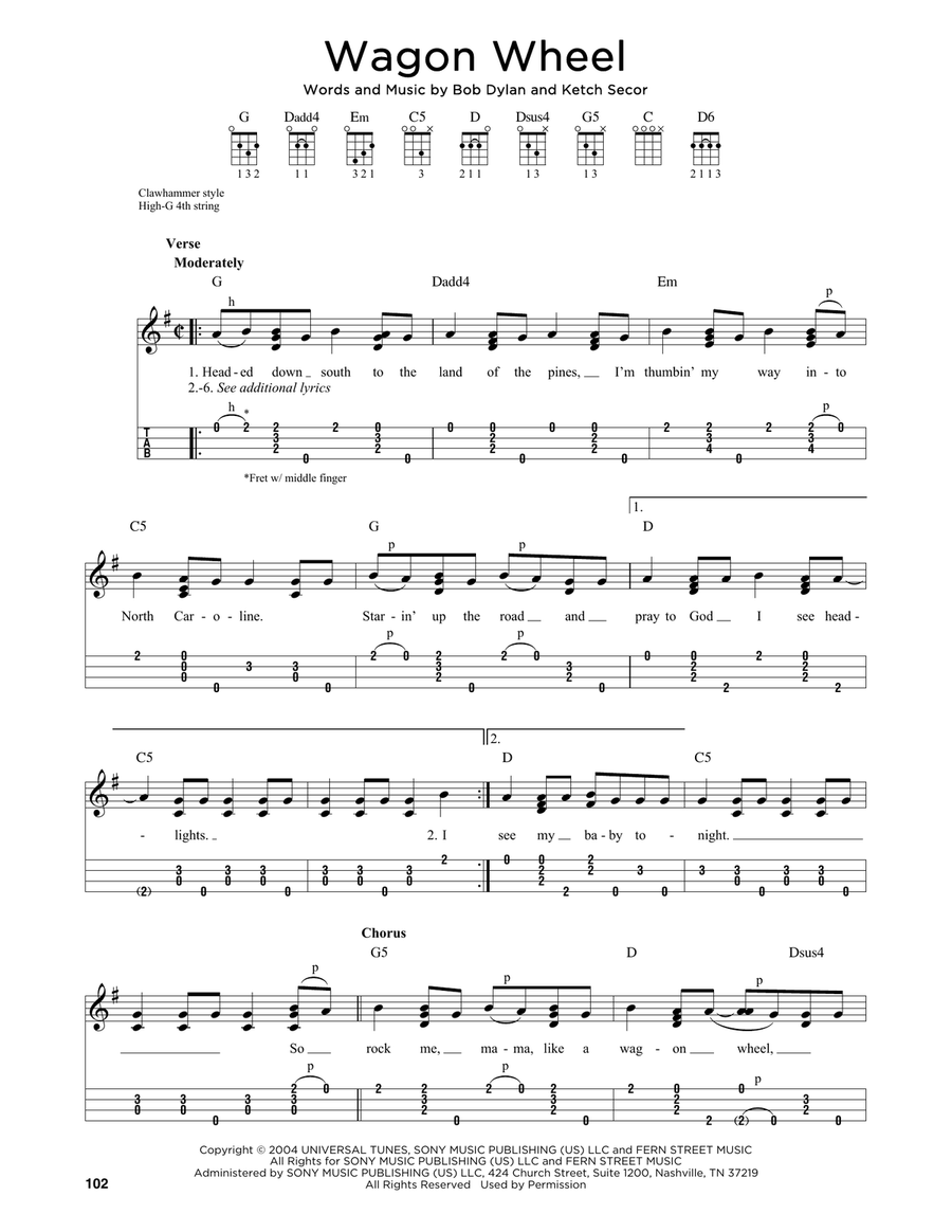 Wagon Wheel (arr. Jim Schustedt) Ukulele scores gallery preview page 1