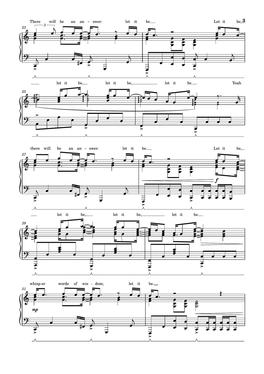 Let It Be Let It Be Piano Solo scores gallery preview page 3