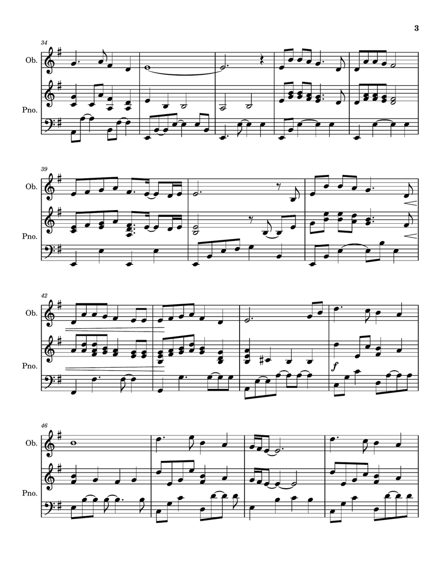 Forty Days (From Ashes We Came) - Oboe Solo for Lent and Ash Wednesday Piano scores gallery preview page 3