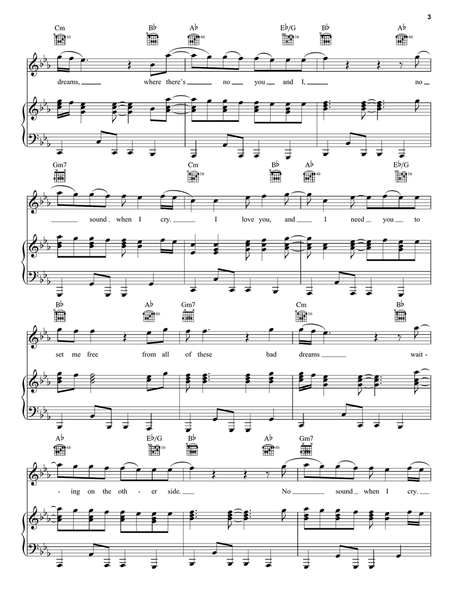 Bad Dreams Bad Dreams Piano, Vocal, Guitar scores gallery preview page 3