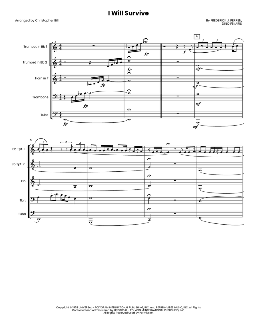 I Will Survive I Will Survive Small Ensemble scores gallery preview page 1