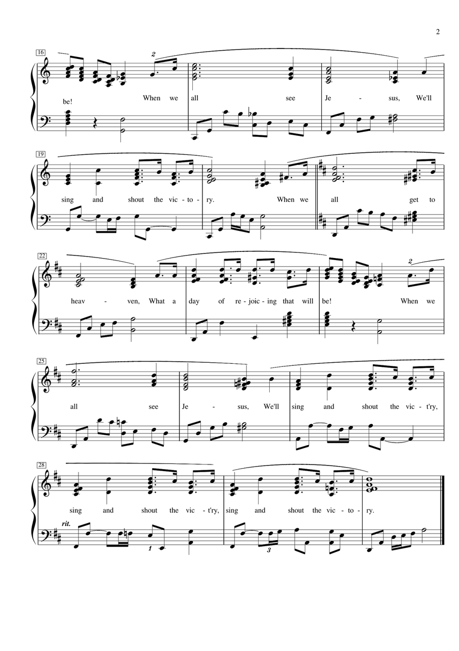 When We All get To Heaven Piano Method scores gallery preview page 2