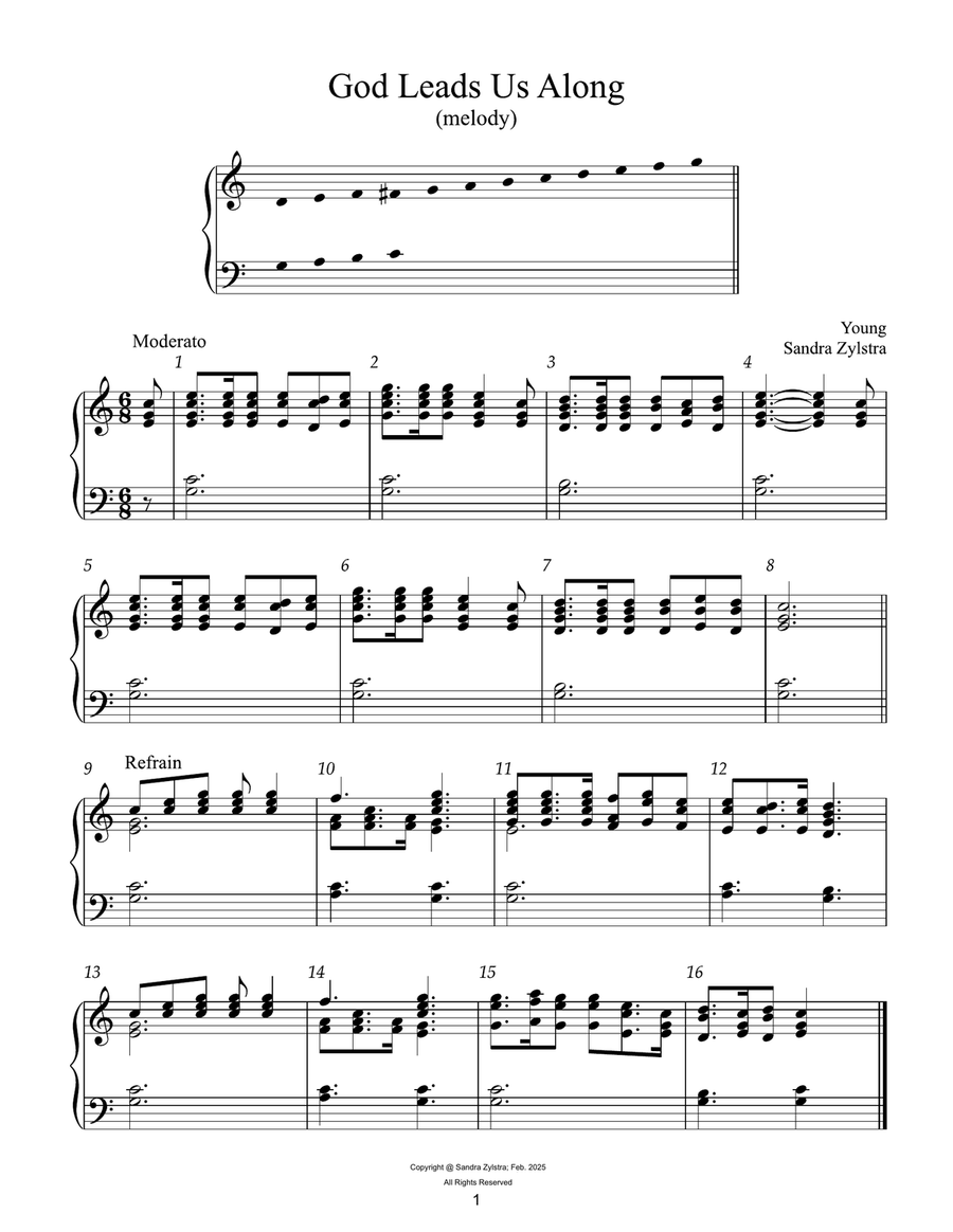 Moderate Handbell Hymns -Book 3 (2 octave handbell hymns) 2-Octaves scores gallery preview page 4