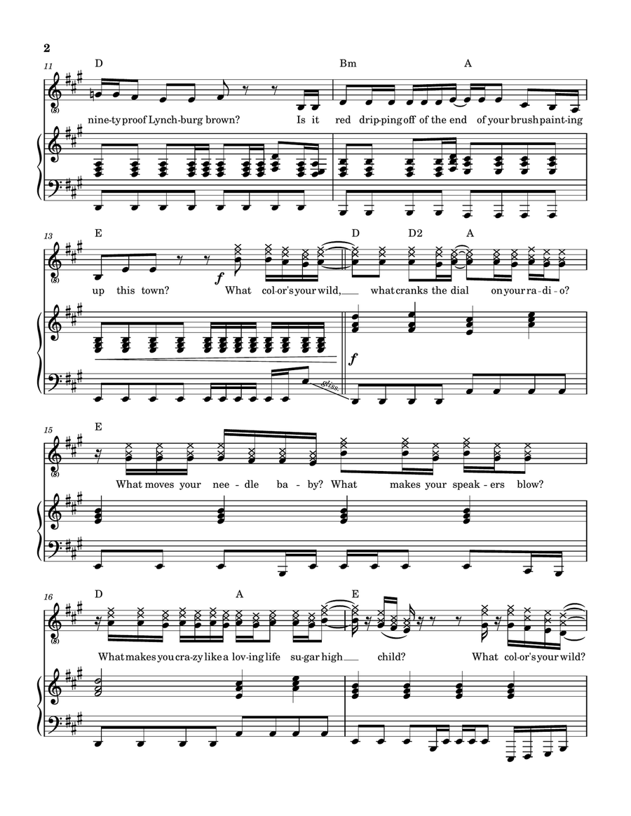 What Color's Your Wild What Color's Your Wild Piano, Vocal scores gallery preview page 3