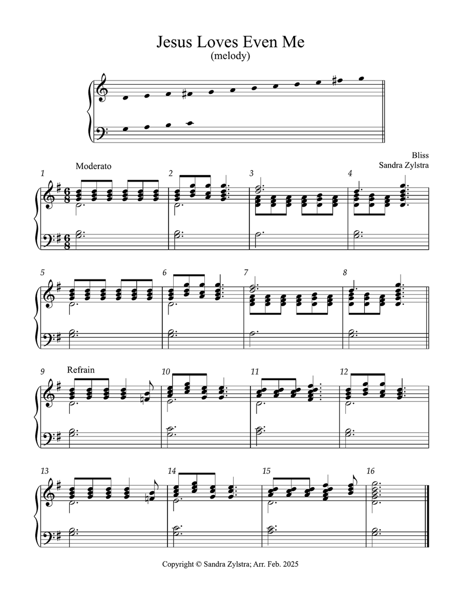 Jesus Loves Even Me (2 octave handbells) 2-Octaves scores gallery preview page 1