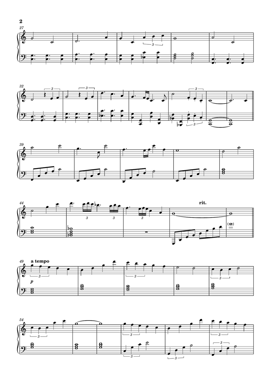 Super Mario Odyssey 'Main Theme' (easy piano) Easy Piano scores gallery preview page 2