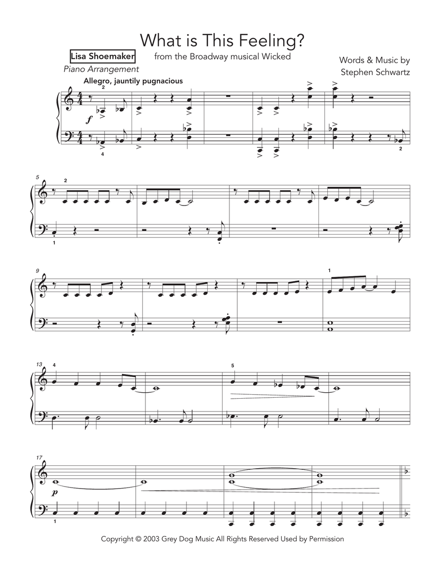 What Is This Feeling? What Is This Feeling? Piano Solo scores gallery preview page 1
