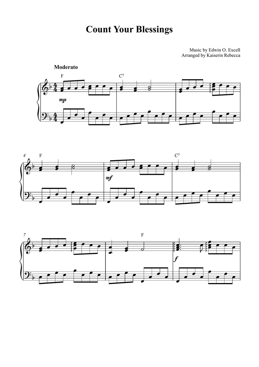 Count Your Blessings Count Your Blessings Piano Method scores gallery preview page 1