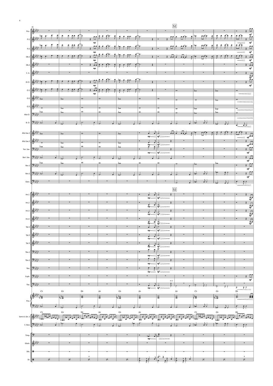I Was Only 19 (A Walk In The Green Light) Concert Band scores gallery preview page 6
