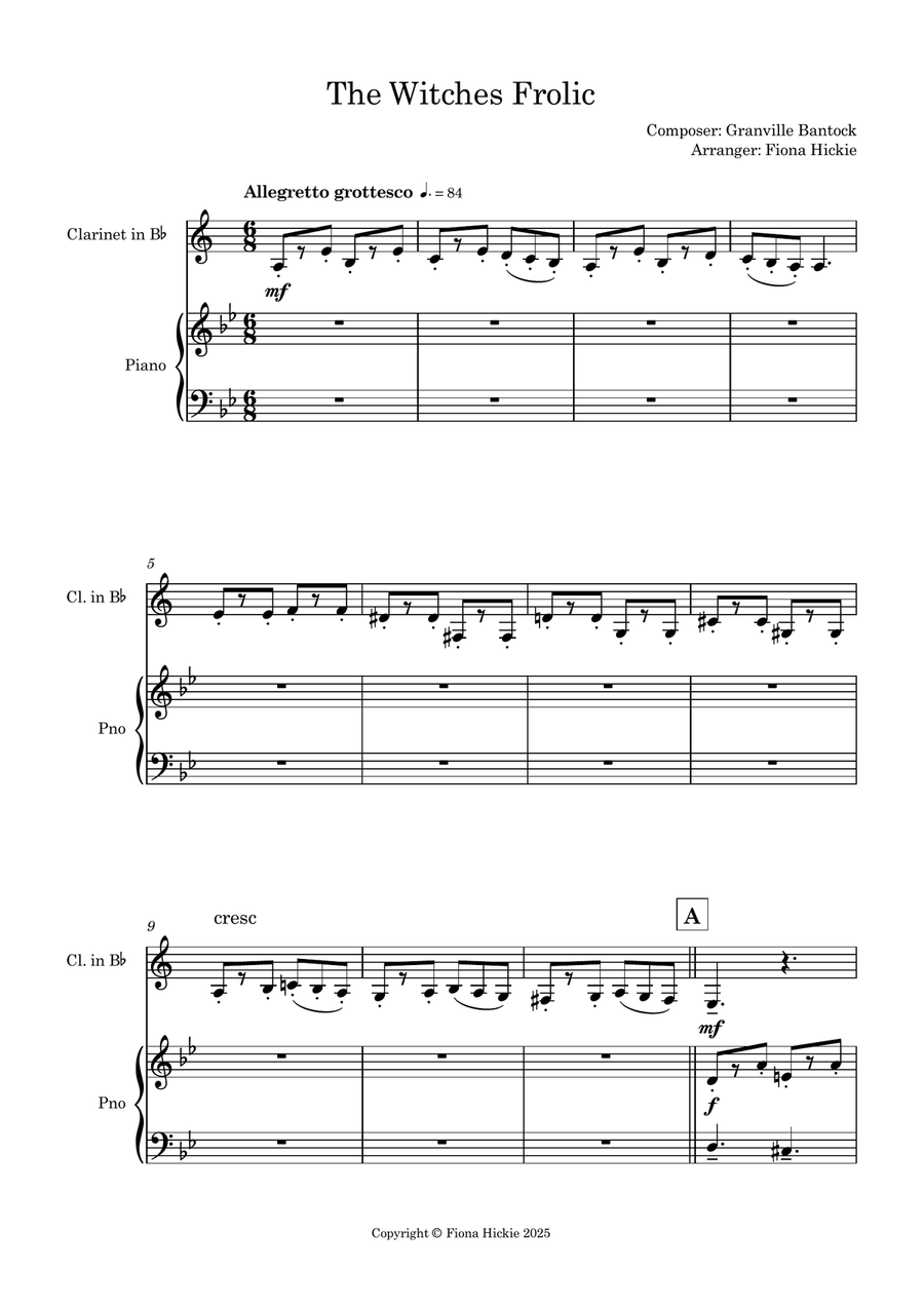 The Witches Frolic The Witches Frolic B-Flat Clarinet scores gallery preview page 2