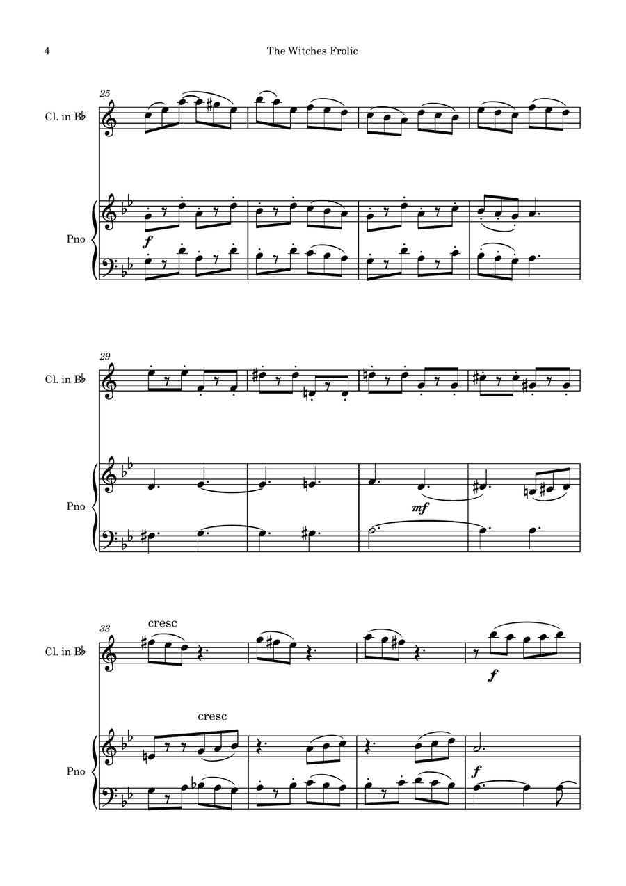 The Witches Frolic The Witches Frolic B-Flat Clarinet scores gallery preview page 4