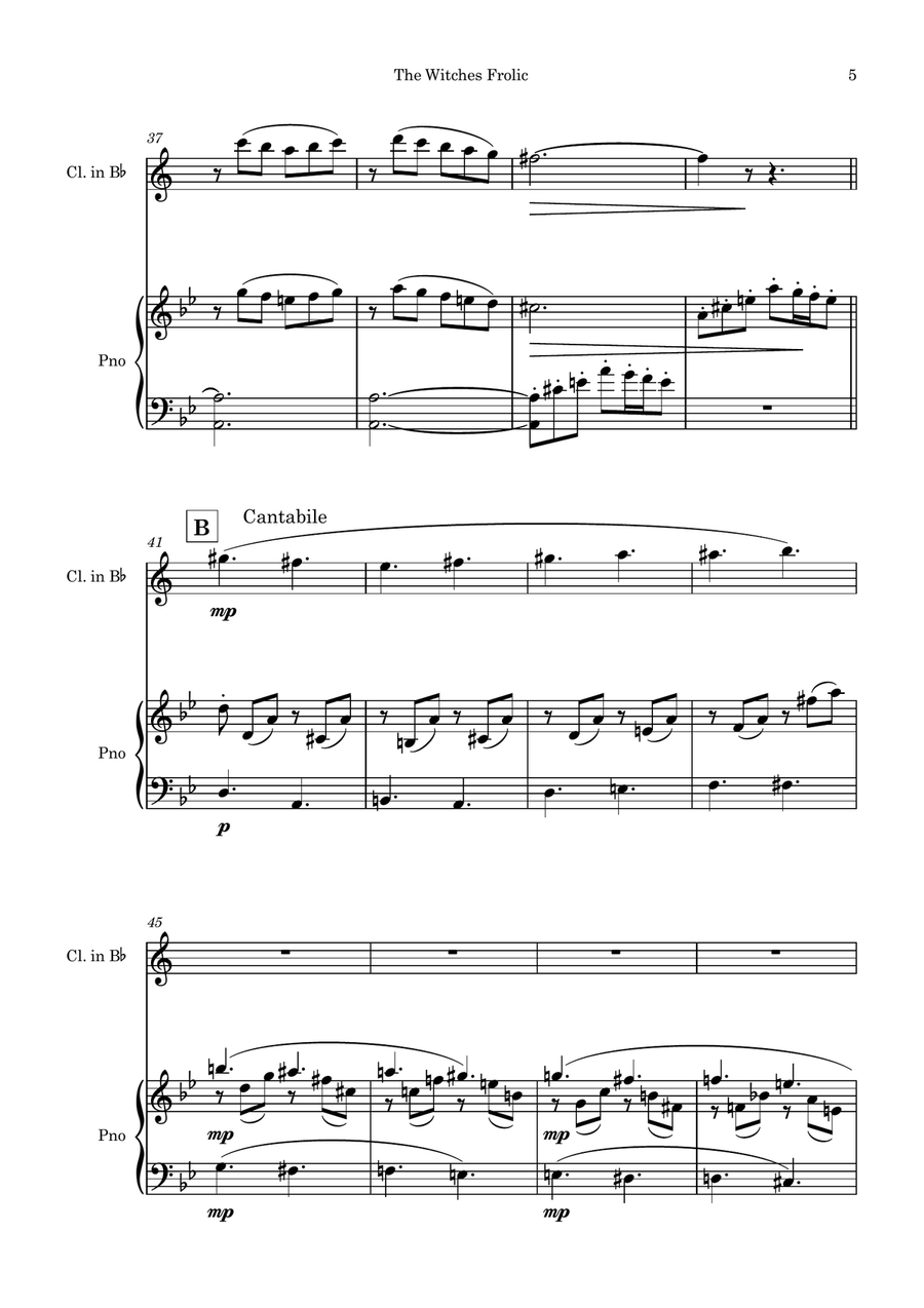 The Witches Frolic The Witches Frolic B-Flat Clarinet scores gallery preview page 5