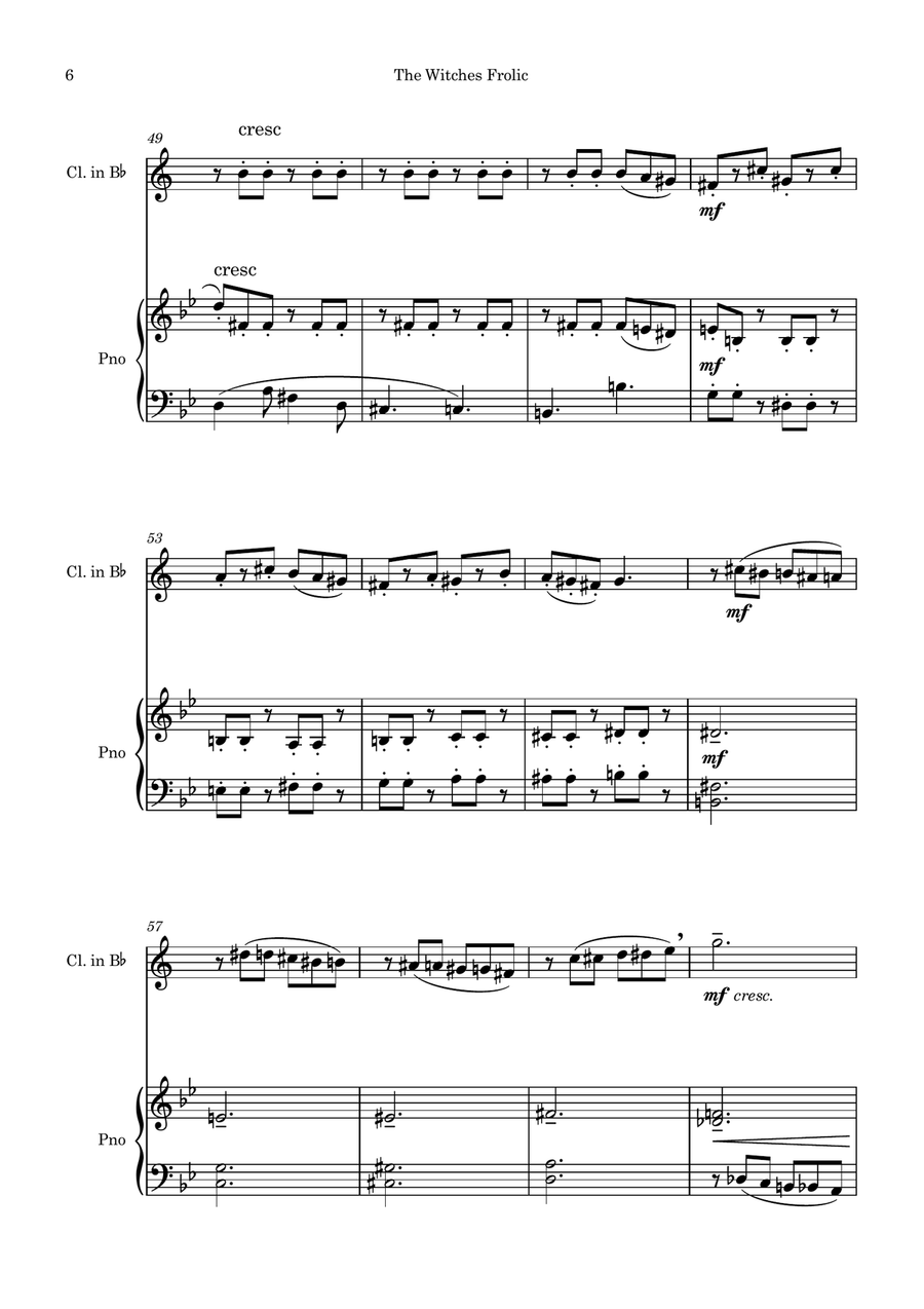 The Witches Frolic The Witches Frolic B-Flat Clarinet scores gallery preview page 6