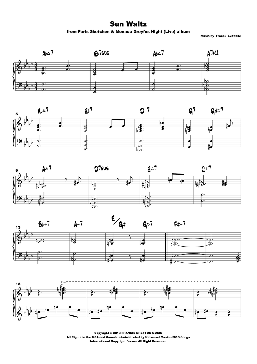 Sun Waltz Sun Waltz Piano Method scores gallery preview page 1