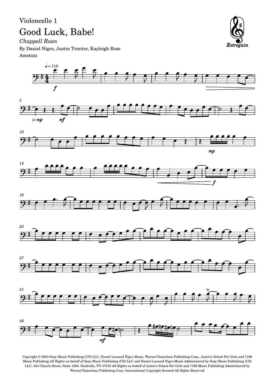 Good Luck, Babe! Good Luck, Babe! String Duet scores gallery preview page 4