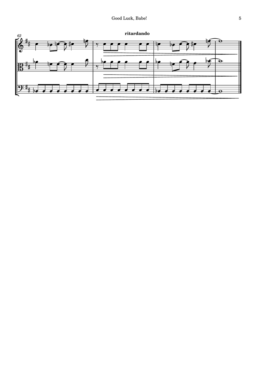 Good Luck, Babe! Good Luck, Babe! String Trio scores gallery preview page 5