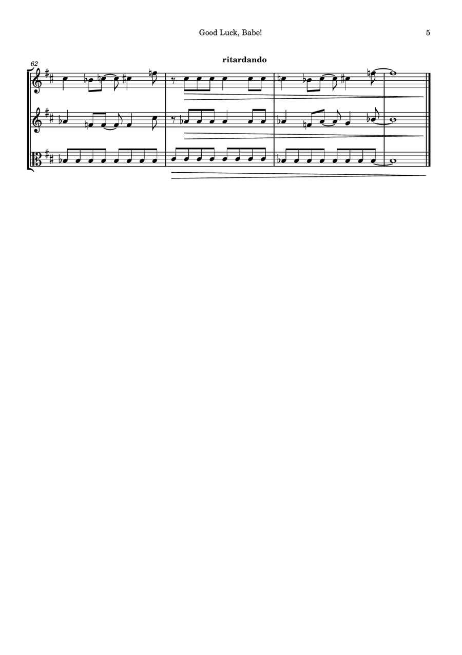 Good Luck, Babe! Good Luck, Babe! String Trio scores gallery preview page 5