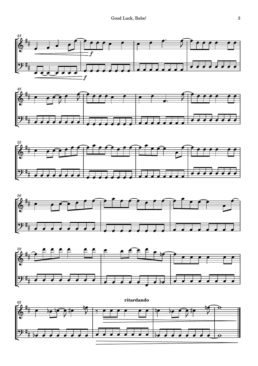 Good Luck, Babe! Good Luck, Babe! String Duet scores gallery preview page 3