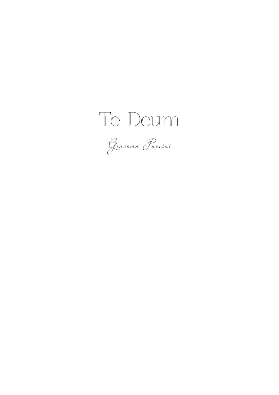 Te Deum (From Giacomo Puccini's Tosca) Full Orchestra scores gallery preview page 1