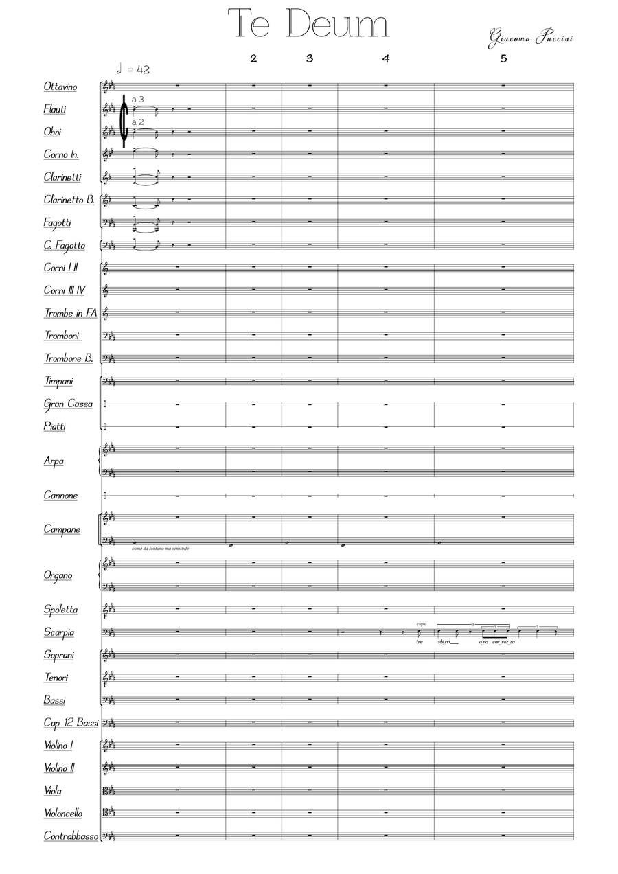 Te Deum (From Giacomo Puccini's Tosca) Full Orchestra scores gallery preview page 2