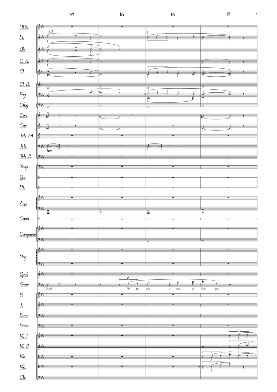 Te Deum (From Giacomo Puccini's Tosca) Full Orchestra scores gallery preview page 5