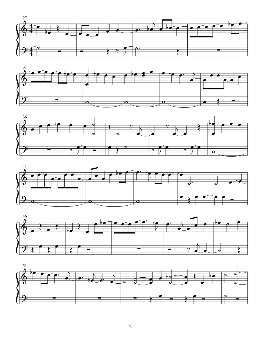 Amor Amor Piano Solo scores gallery preview page 2